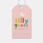 Gans Adoptie Knuffel Roze Verjaardags Cadeautje Cadeaulabel (Voorkant)