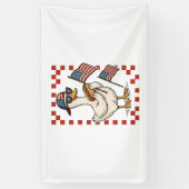 Gans Amerikaanse Vlag Memorial Day 4 juli Spandoek (Verticaal)