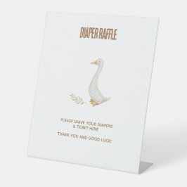 Gans Baby Luier Raffle Tekenbord Reclamebord Met Voetstuk