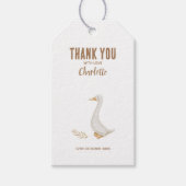Gans Baby shower Cadeaulabel (Voorkant)