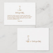 Gans Baby shower Informatiekaartje (Voorkant / Achterkant)