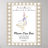 gans baby shower - Momosa bar Poster (Voorkant)