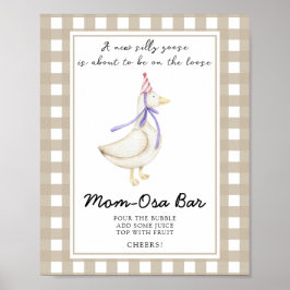 gans baby shower - Momosa bar Poster