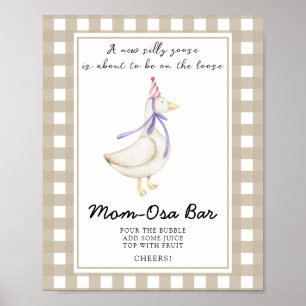 gans baby shower - Momosa bar Poster