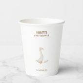 Gans Baby shower Papieren Bekers (Achterkant)