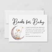 Gans babyshower boeken verzoekkaart kaart (Voorkant)