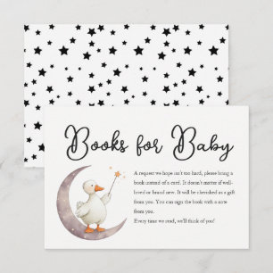 Gans babyshower boeken verzoekkaart kaart