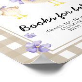 gans babyshower - boeken voor baby poster (Hoek)