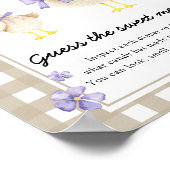 Gans babyshower - Raad de zoete troep Poster (Hoek)