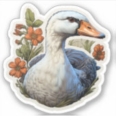 Gans & Bloemen Sticker (Voorkant)