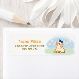 Gans Daisy Bloem Baby Shower Retouradres Etiket
