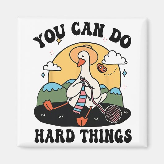 Gans die je kunt doen hard ding testen dag magneet (Voorkant)