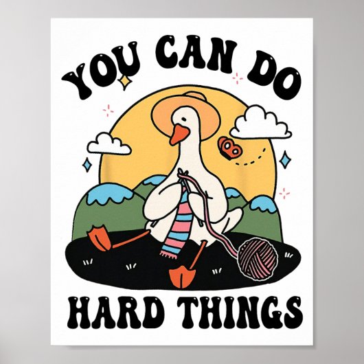 Gans die je kunt doen hard ding testen dag poster (Voorkant)