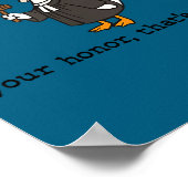 Gans domme advocaat rechtenstudent school afstuder poster (Hoek)