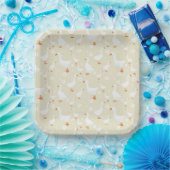 Gans en bogen geel papieren bordje (Feest)