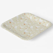 Gans en bogen geel papieren bordje (Gebogen)