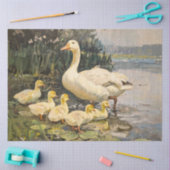  Gans en Goslings Schilderij Decoupage Tissuepapier (Craft)