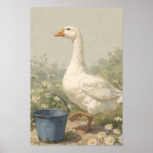 Gans Fantasievolle Boerderij Fauna Kunstprint Poster