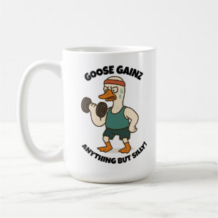 Gans Gainz – Grappige Gans Gym Workout Design Koffiemok