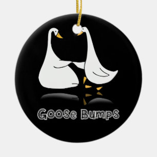 Gans Geborduurde Gans Bumps Gekke Gans Beste Vr Keramisch Ornament