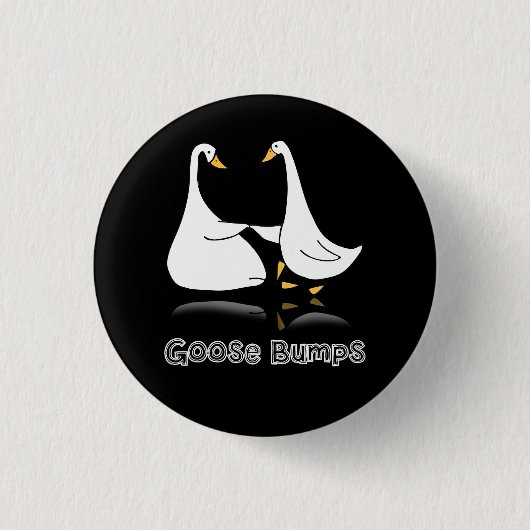 Gans Geborduurde Gans Bumps Gekke Gans Beste Vr Ronde Button 3,2 Cm (Voorkant)