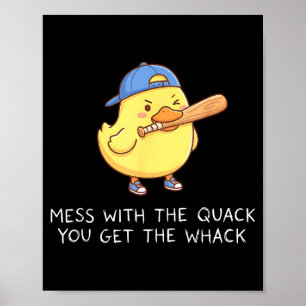 Gans Gestoord Door De Kwak Je Krijgt De Slaag Grap Poster