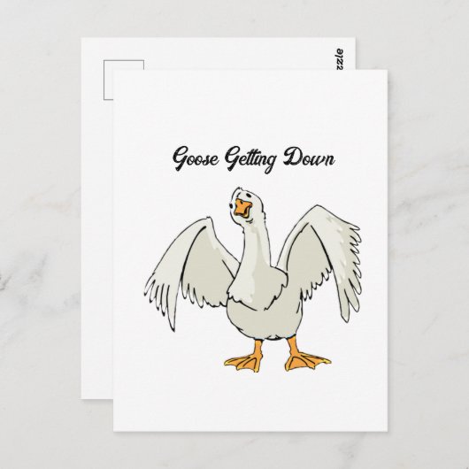 Gans Getting Down Dansen Grappige Kinder Cartoon Briefkaart (Voorkant / Achterkant)