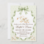 Gans Groen Stippen Baby Shower Kaart (Voorkant)