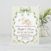 Gans Groen Stippen Baby Shower Kaart (Staand voorkant)