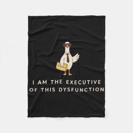 Gans Ik Ben De Directeur Van Deze Dysfunctie Menta Fleece Deken (Voorkant)