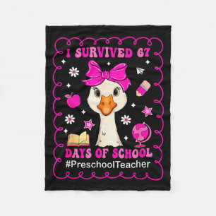 Gans Ik Heb 67 Dagen Van School Overleefd Kleuter Fleece Deken