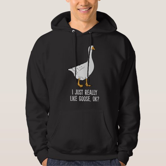Gans Ik vind Gans Vogels echt leuk Hoodie (Voorkant)