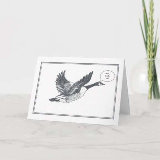 Gans in vlucht briefkaart (Voorkant)