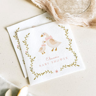 Gans Meisje Baby shower Servet
