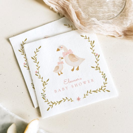  Gans Meisje Baby shower Servet