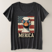  gans merica 4 juli patriottisch grote maat t-shirt (Design voorkant)