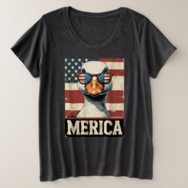 gans merica 4 juli patriottisch grote maat t-shirt