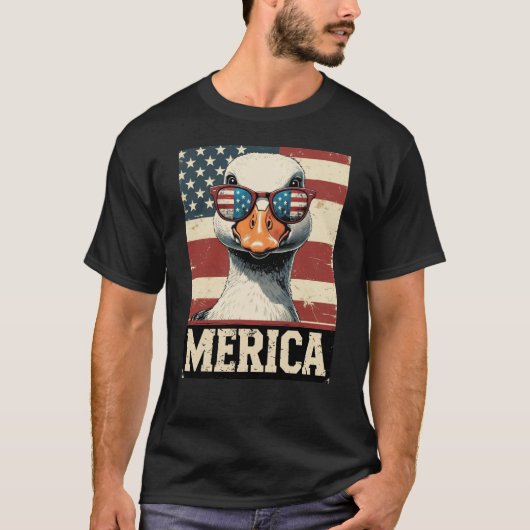  gans merica 4 juli patriottisch t-shirt (Voorkant)