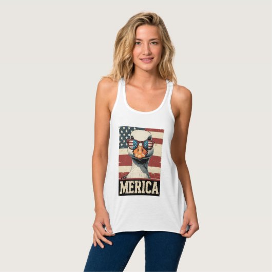  gans merica 4 juli patriottisch tanktop (Volledige Voorkant)