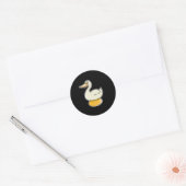 gans met gouden ei ronde sticker (Envelop)