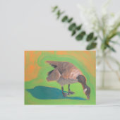 Gans met groen en oranje Briefkaart (Staand voorkant)