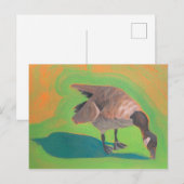 Gans met groen en oranje Briefkaart (Voorkant / Achterkant)