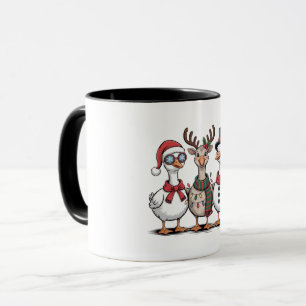 Gans met kerstmuts Kerstmis Gansenliefhebbers Mok
