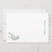 Gans met Waterverf bloemen Kaart (Voorkant)