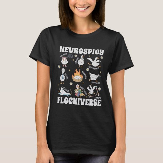 Gans Neurodivers Autisme Bewustzijn Adhd Mentale G T-shirt (Voorkant)