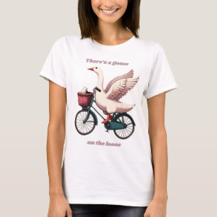 Gans op de Losse fietsen, dames T-shirt