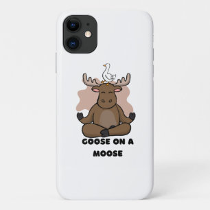 Gans op een Eland Dier Grappig Case-Mate iPhone Case