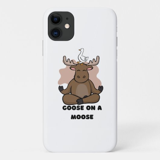 Gans op een Eland Dier Grappig Case-Mate iPhone Case (Achterkant)