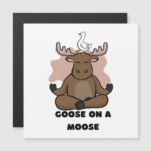Gans op een Moose Dier Grappig (Voorkant / Achterkant)