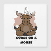 Gans op een Moose Dier Grappig (Voorkant)
